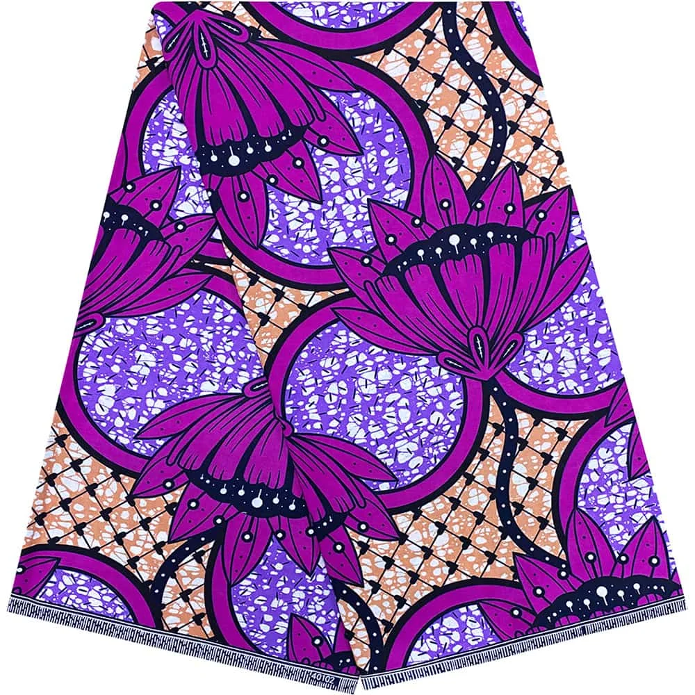 

Opulent Dutch Wax Print Fabric for Traditional Attire with Double-Sided Printing and Rich Geometric Patterns