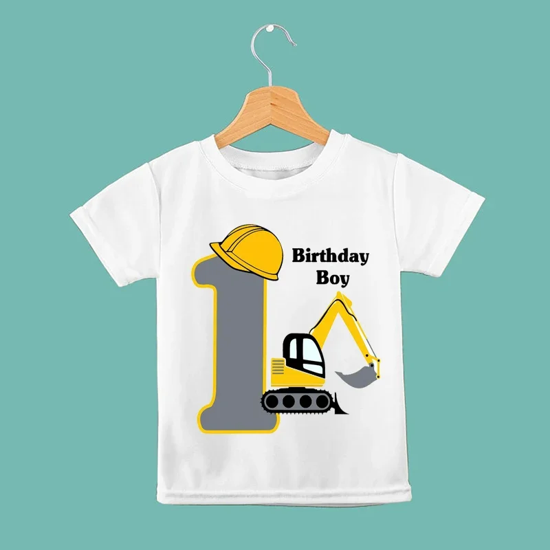 boy Construction Loader Excavator 1st 2nd 3rd 4th 5th 6th first second third fourth fifth sixth Birthday party decoration gift