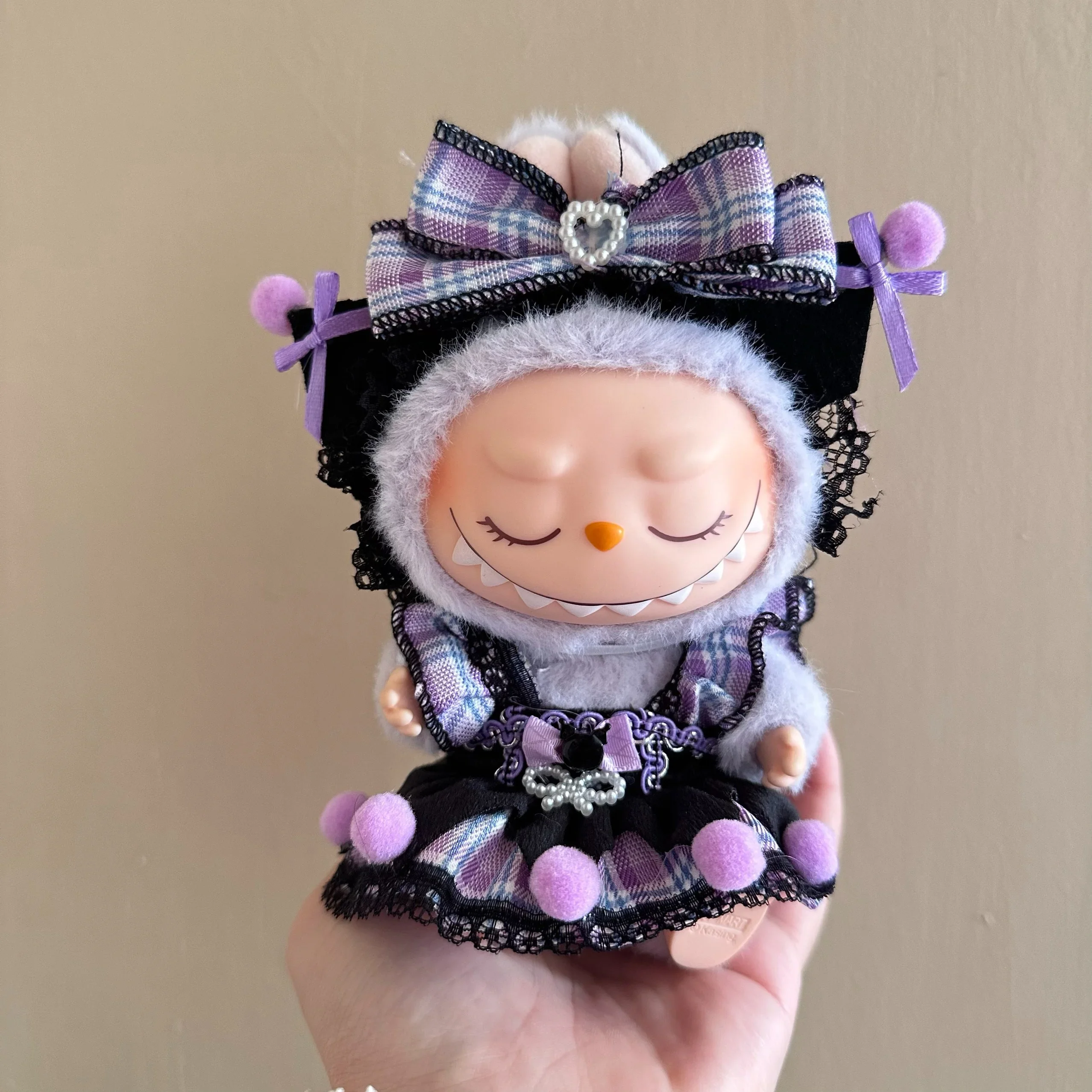 

17cm Labubu Clothes Purple Dress Doll Clothes Outfit Accessories Idol Doll Clothing for Kid Gift Doll Accessories