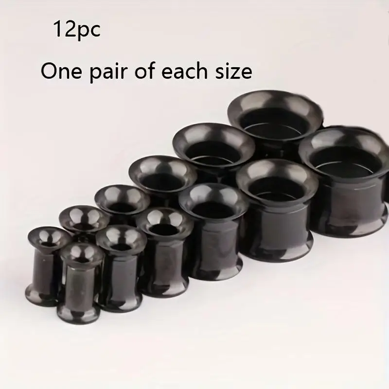 12pcs 3mm-10mm Stainless Steel Ear Stretcher Expanders Tunnels and Plugs Earrings Screwed Back Ear Dilations Ear Expansions