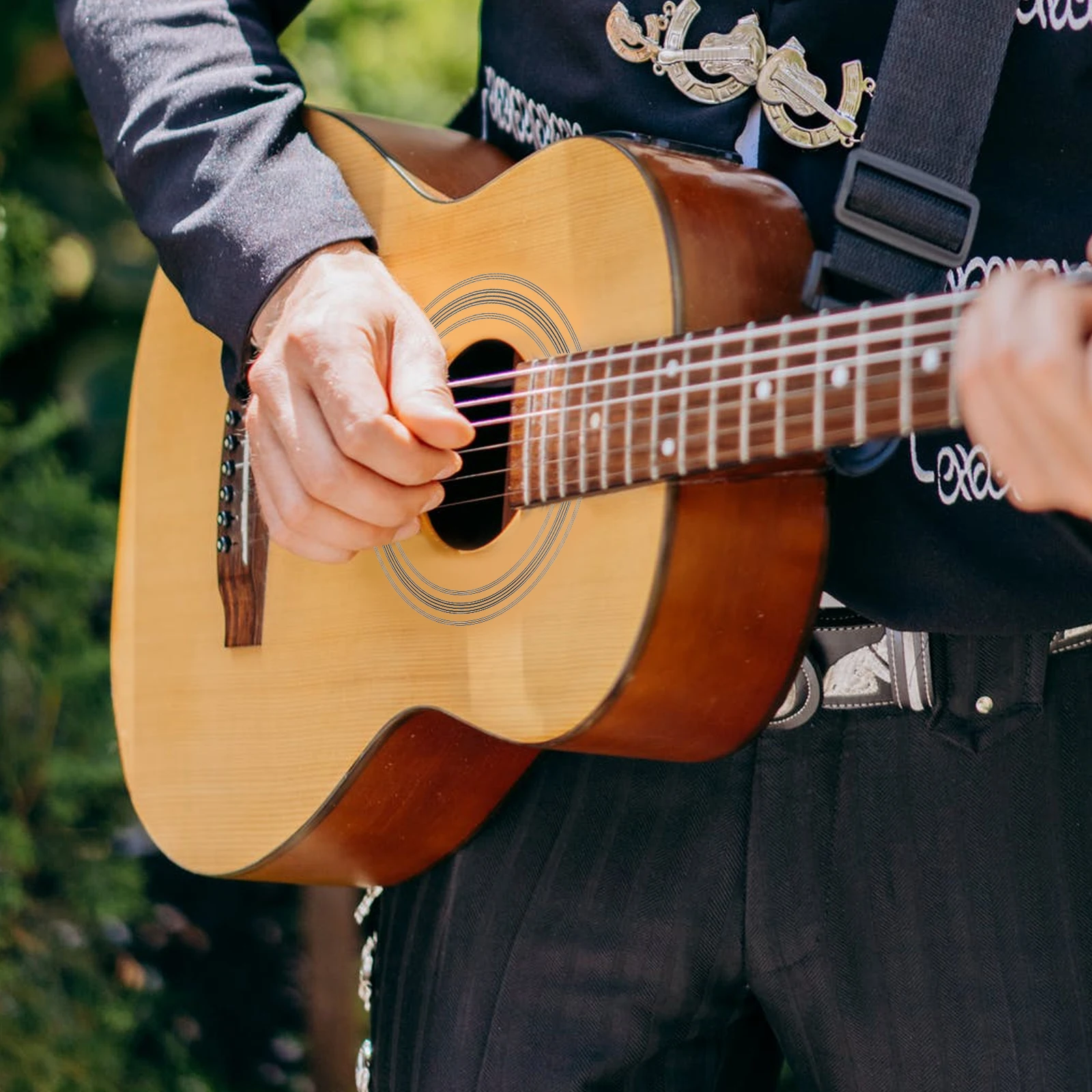 

8pcs Guitar Sound Hole Rosette For Acoustic Classical Guitar Decorative Inlay Sticker Waterproof Pvc Easy Install Instrument