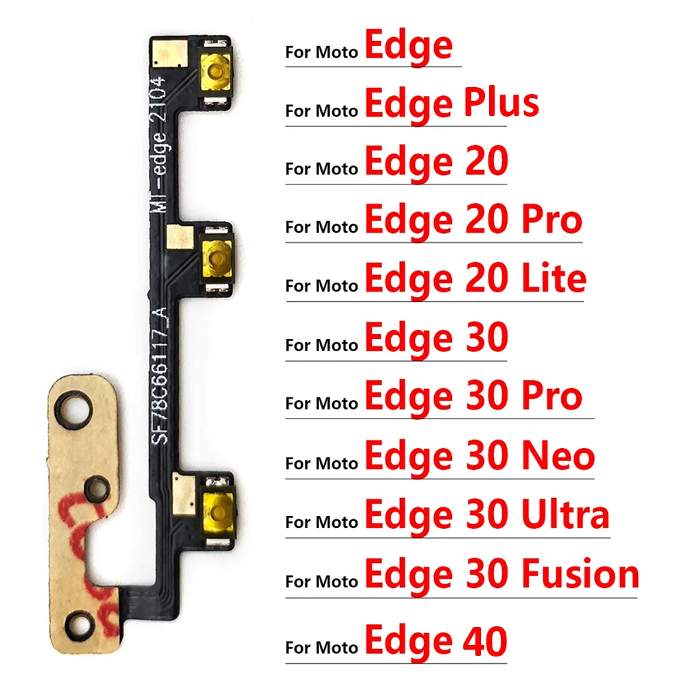 Power On Off Volume Button Flex Cable For Motorola Moto Edge 20 30 40 Pro Lite 30 Neo Ultra Fusion Plus