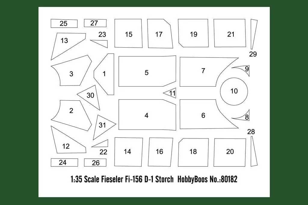 Hobbyboss 1:35 scale 80182 Fieseler Fi-156 D-1 Storch Plastic model kit