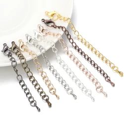 20 Sets 50 70mm Tone Extended Extension Tail Chain Lobster Clasps Connector For DIY Jewelry Making Findings Bracelet Necklac