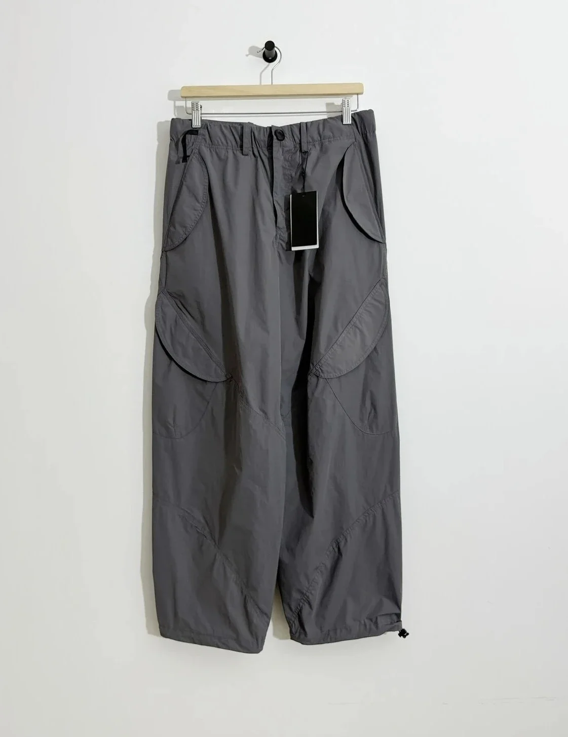GDW spiral three-dimensional loose nylon tooling casual pants multi-pocket drawstring corded paratrooper pants