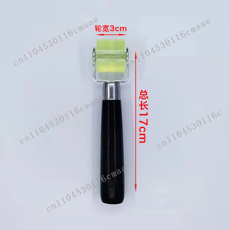 Compaction tool wallpaper film edge pressing leather material gluing bonding flattening glue roller hand push wheel