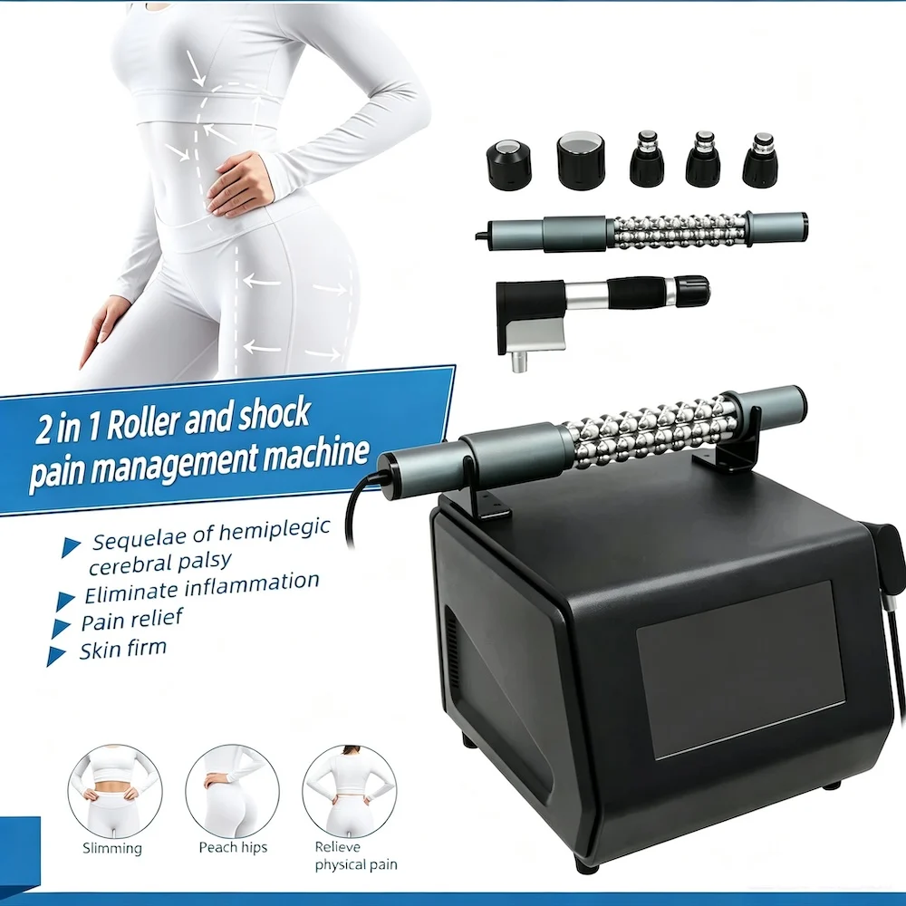 2 In1 Inner Ball Shape Slimming Sculpting Endo Rolling Pneumatic Shockwave Therapy Body Massage Machine Muscle Relax