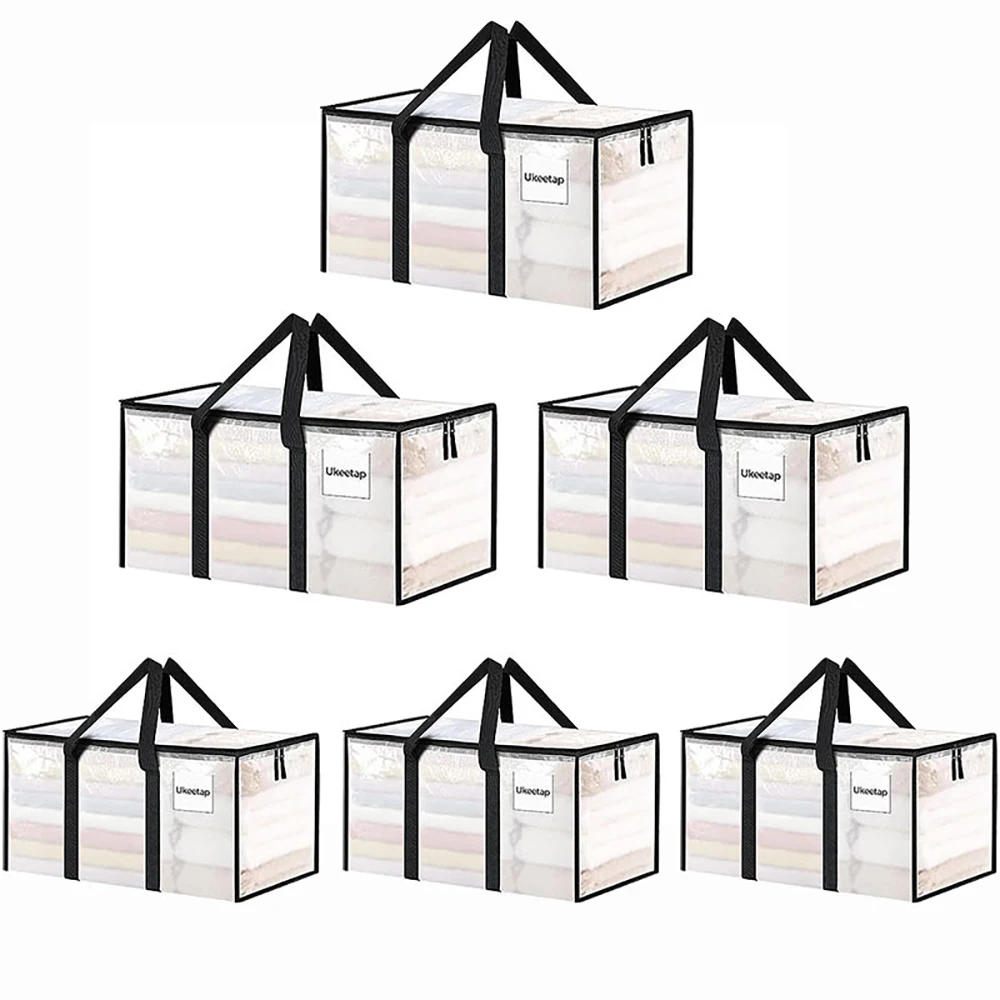 Large Capacity Moving Bag, Household Transparent Visible Waterproof Storage Bag,  Quilt Storage and Plush Toys Storage Bag