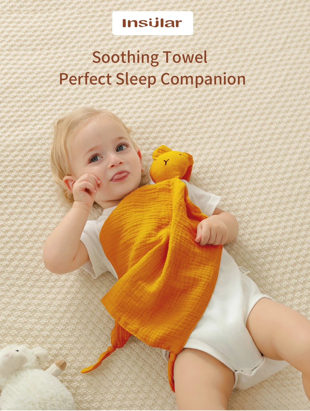 Musselin Baby Komfort Handtuch Baumwolle Tröster Decke Weiche Neugeborene Schlaf Puppen Kinder Mode Schlaf Spielzeug Beruhigen Beschwichtigen Handtuch Lätzchen – Detail 1