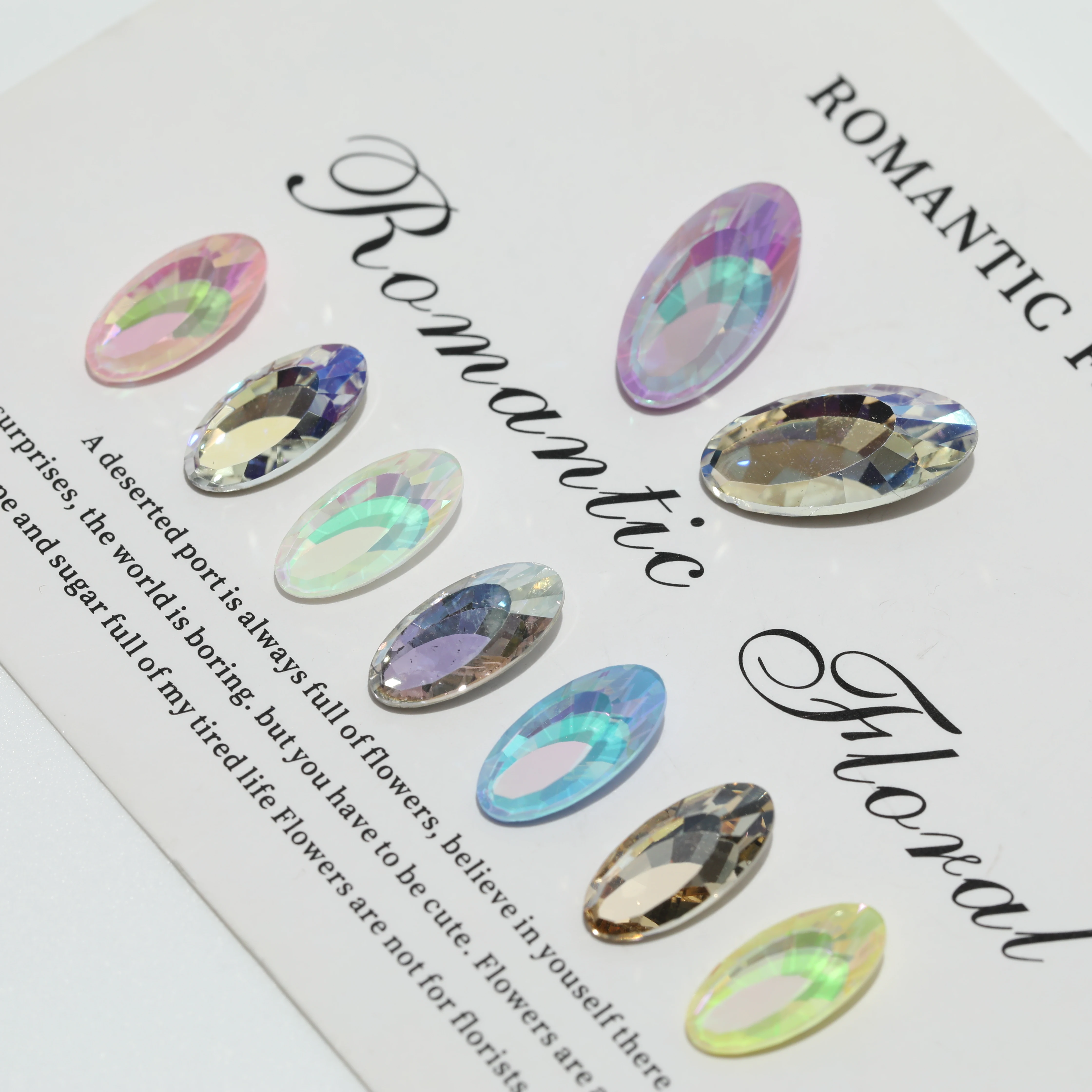 GRST Premium Dream Mirror Series Strasssteine DV4061 Ovale Fancy Stones Glänzende Kristalle DIY-Zubehör für Nagelkunst und Hochzeitskleider – Detail 2