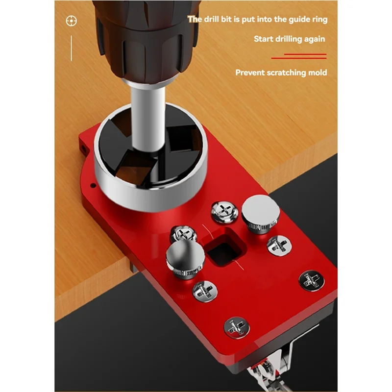 Limitatore ausiliario per cerniere per la lavorazione del legno per apri fori Localizzatore di fori Aiuto per punzonatrici per porte Armadi Strumento per la lavorazione del legno-ABUA