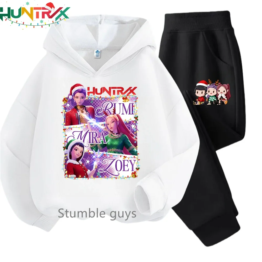 

Толстовка Kpop Demon Hunters для девочек, детский осенне-зимний теплый мягкий стильный удобный пуловер с принтом аниме для мальчиков ​