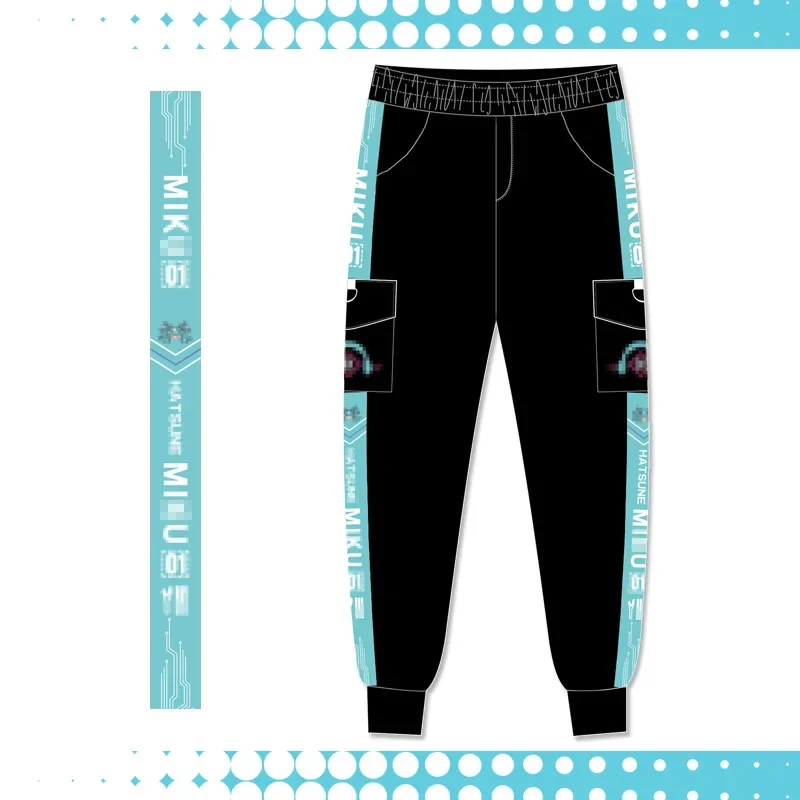 Pantalon de survêtement en coton Anime Vocaloid pour hommes et femmes, pantalons décontractés, pantalons noirs de dessin animé, pantalons cargo, mode unisexe, nouveau, offre spéciale