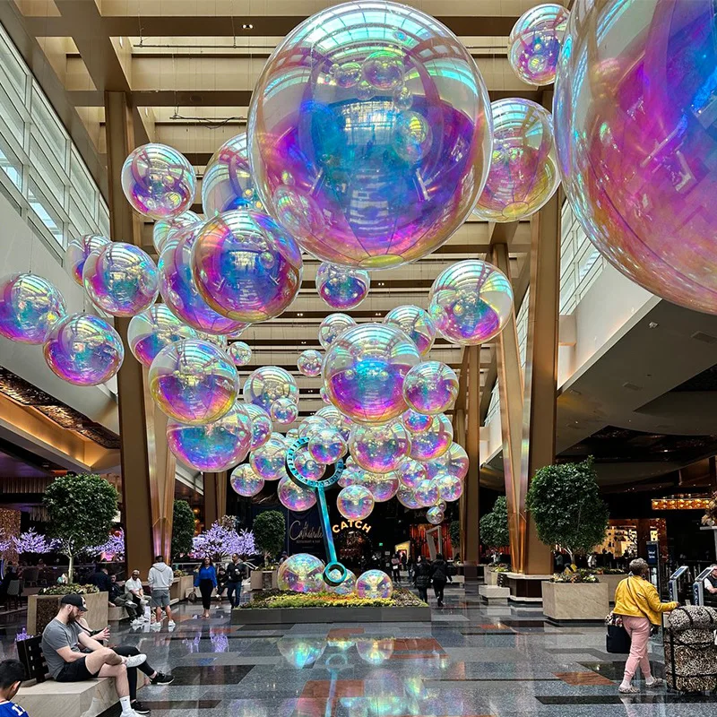 Inflatable Mirror Ball Giant Metallic Balloon Multiple Sizes Colors Custom Party Wedding Stage Event Decoration
