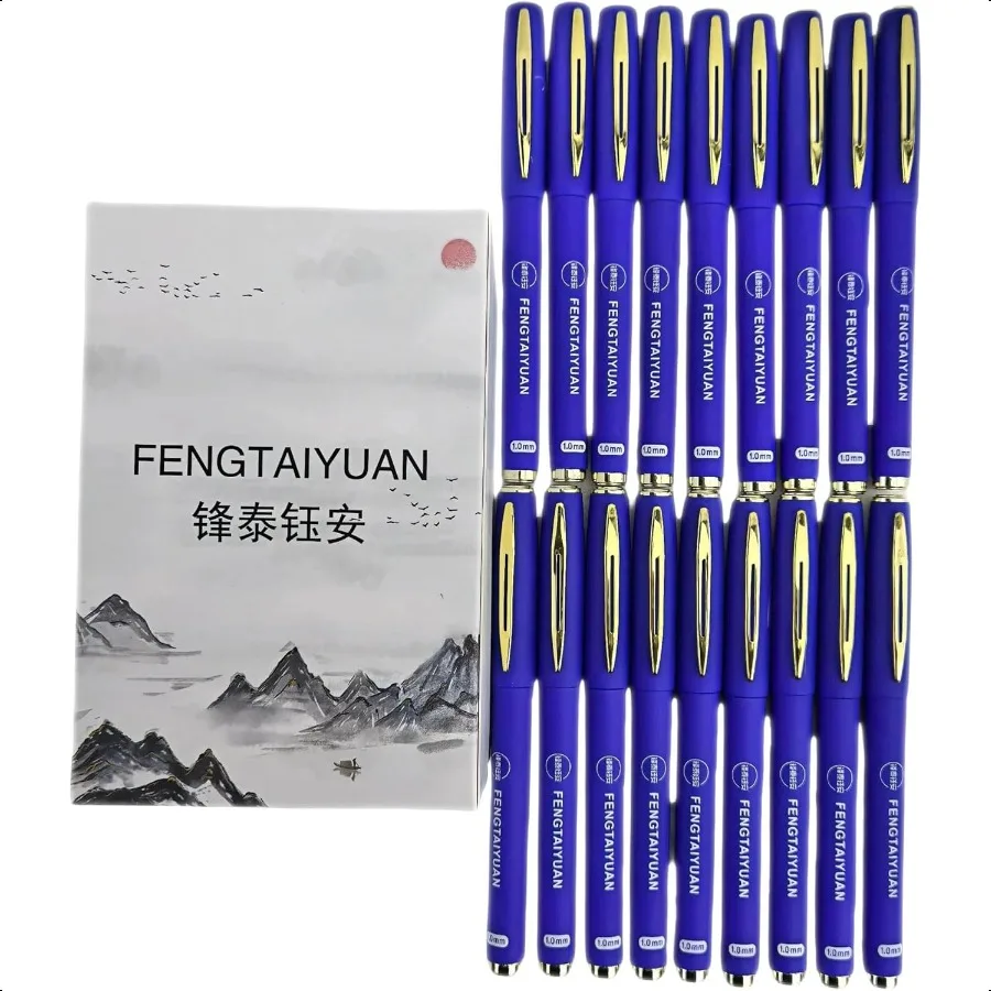 

B10P18 Blue Gel Ink Rollerball Pens Comfortable NonSlip Grip Blue Ink Bold Point 1.0mm QuickDrying Ink 18Piece Box Blue1.0mm18
