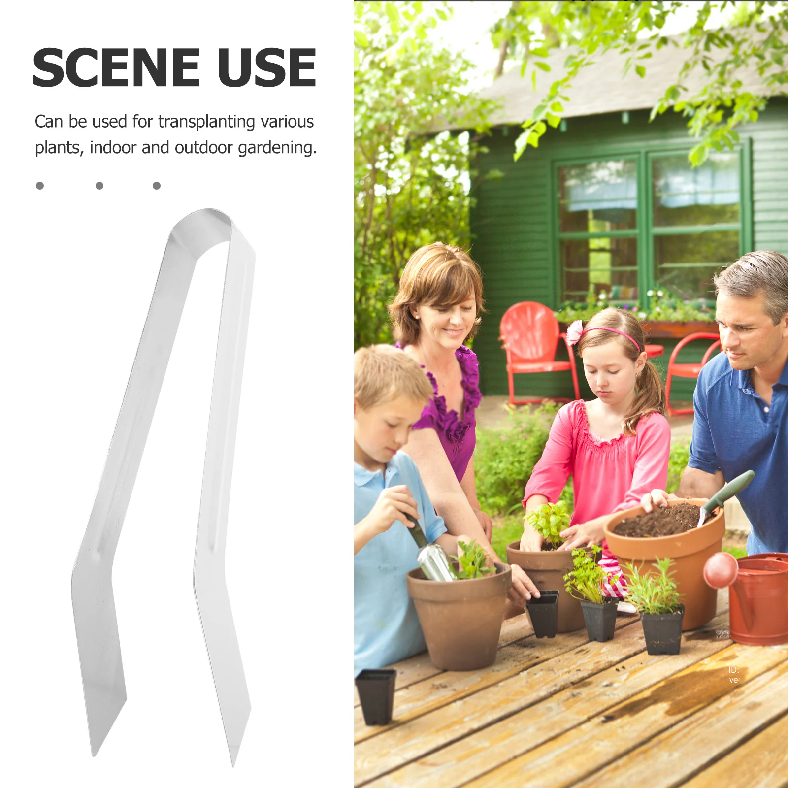 

Garden Planting and Transplant Tool Small Convenient Transplanting Tongs Plants Removal Metal Pliers