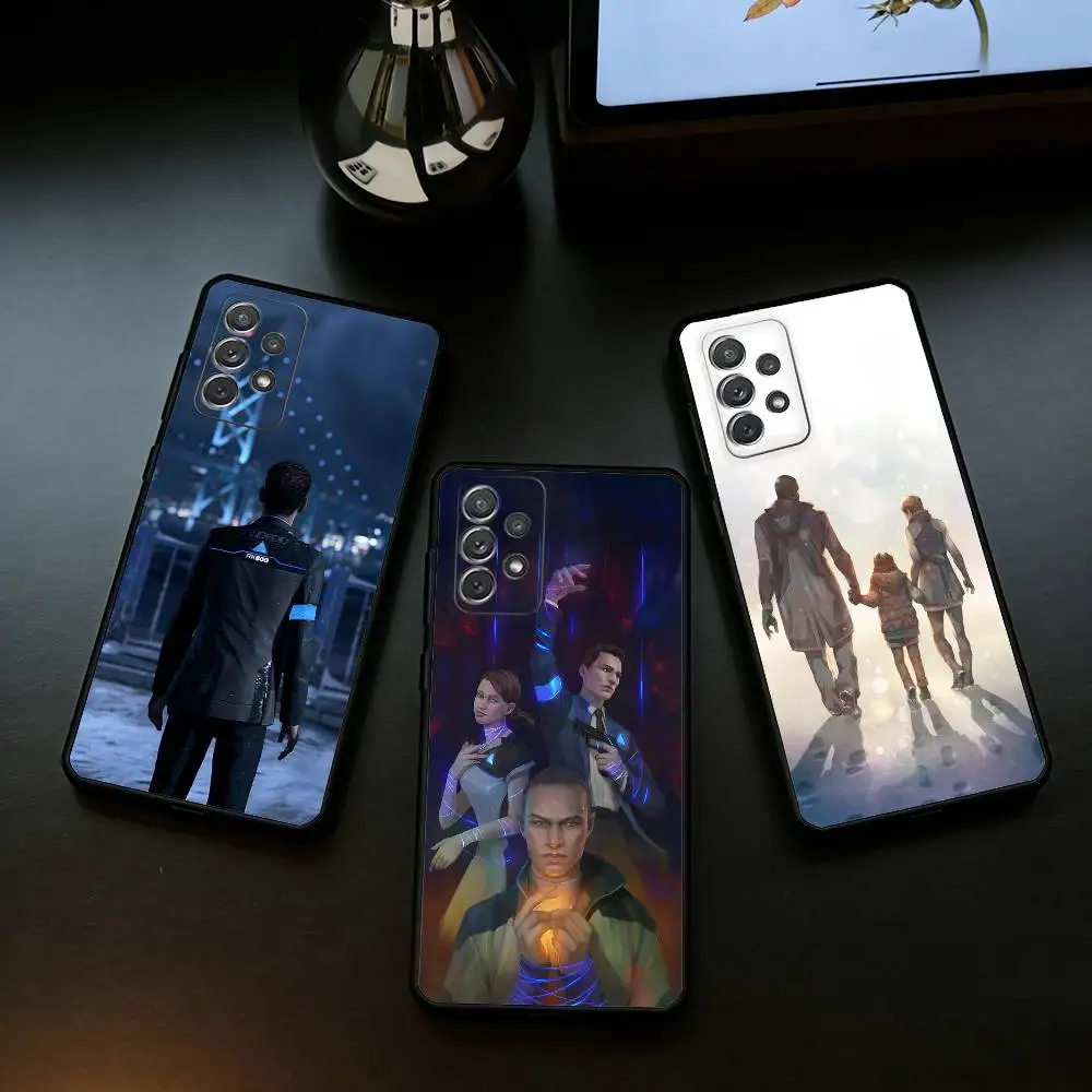 

D-Detroit Become-Human Phone Case For Samsung Galaxy A73,A72,A71,A70,A53,A52,A51,Soft Silicone Black Cover