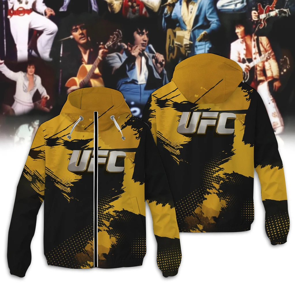 

Men's UFC Windproof, Waterproof, Lightweight Zipper Hooded Cardigan, Outdoor Sports Jacket, Skin Clothes, Sunscreen Clothing