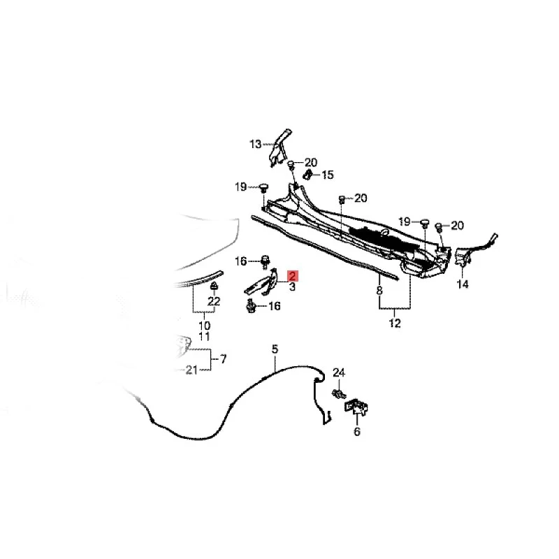 Geeignet für 2004 accord odyssey civic hood scharnier abdeckung scharnier hauben scharnier abdeckung scharnier