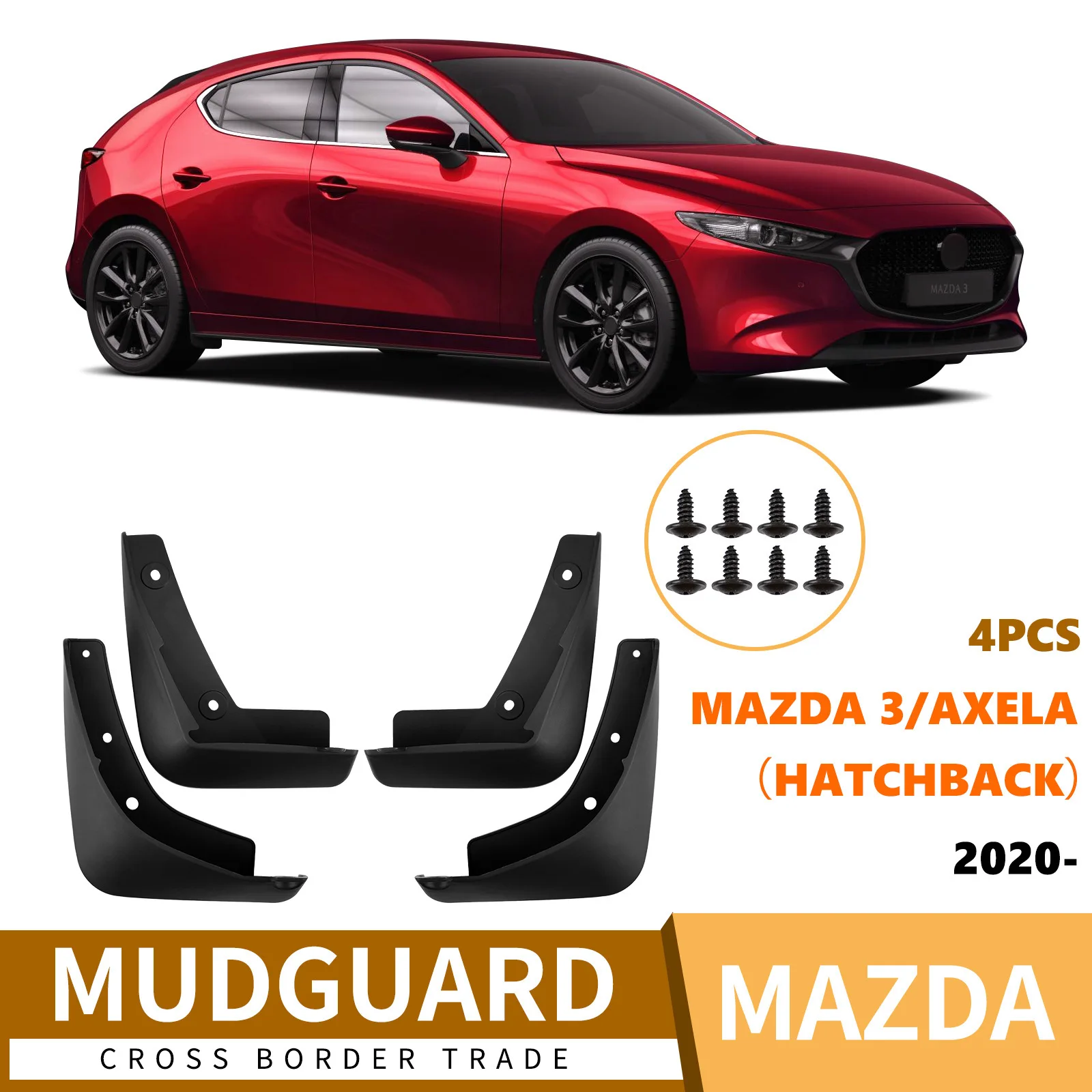 

For 2020 Mazda 3 Axela Hatchback Front Rear Mud Flaps Mudguards Splash Guards Auto Accessories