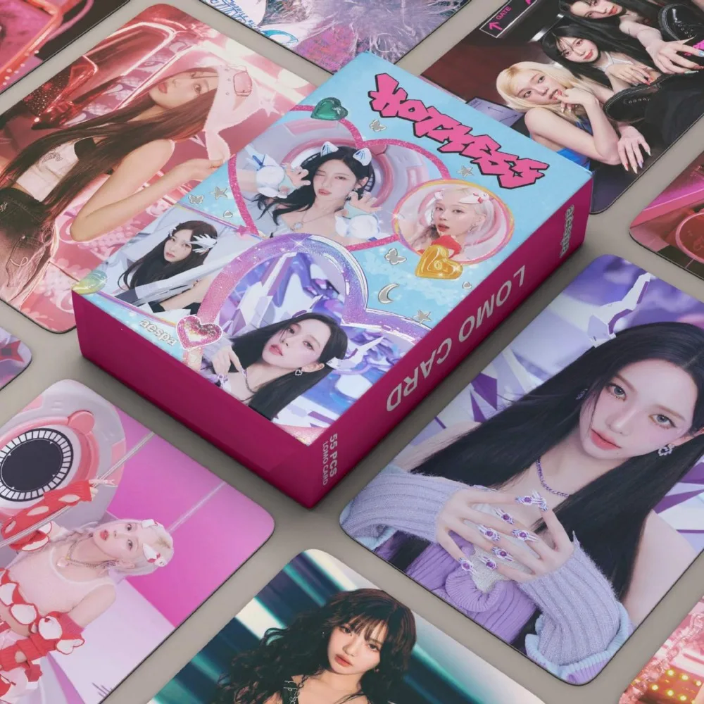 Imagem -03 - Kpop Girls Album Cartões Lomo Bagunça Quente Armageddon hd Photocards para Estudante Meu Mundo Fan Cartões Colecionáveis Cartão de Lembrança 55 Pcs por Conjunto