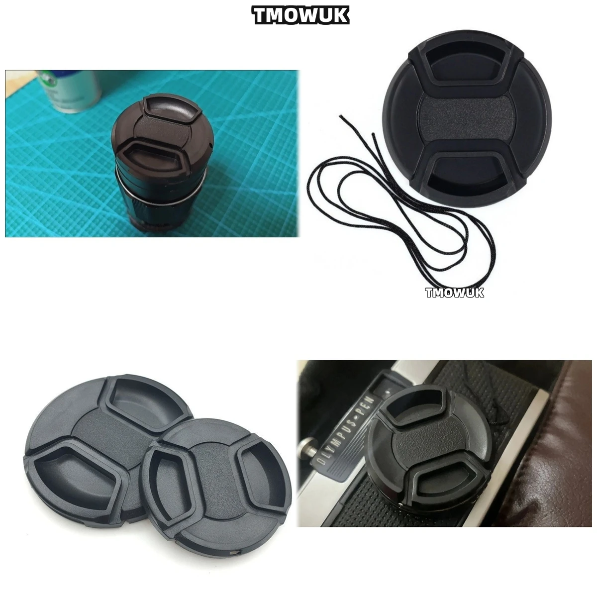 

For Nikon D5600 D600 D610 D7000 D7100 D7200 D7500 Df Z5 Z6 Camera Lens Cap Protective Cover Center Pinch Snap-on 49mm 52 55 58 6