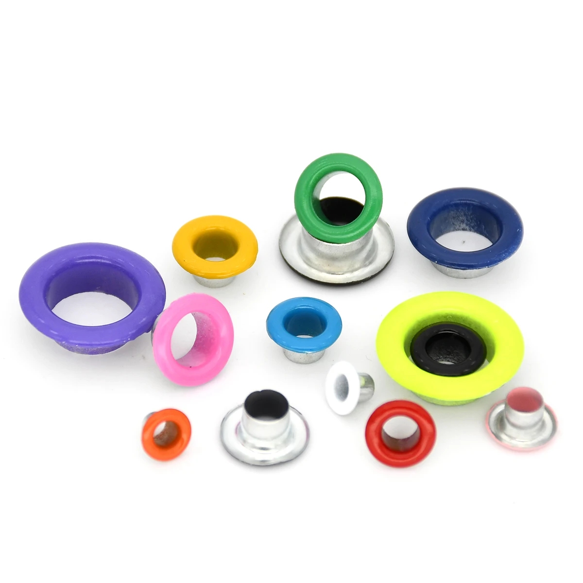 100sets Metal Eyelets Grommets Metal Hole Eye Rings Mix Color for Leathercraft DIY Shoes Belt Cap Bag Tags Clothes Scrapbooking