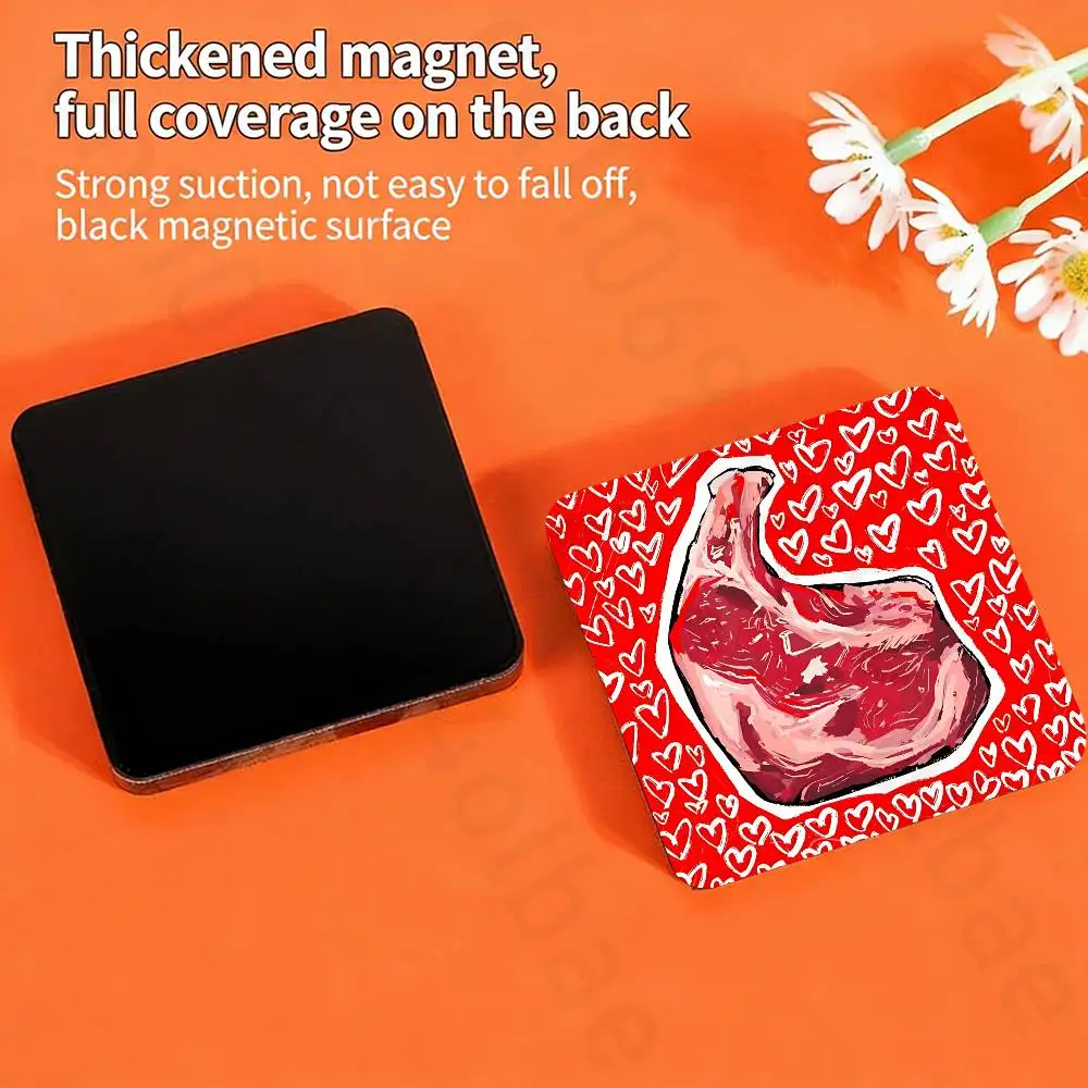 Funny Meat Design Fridge Magnets Round Magnetic Refrigerator Decoration Memorial Gifts Wedding Favors