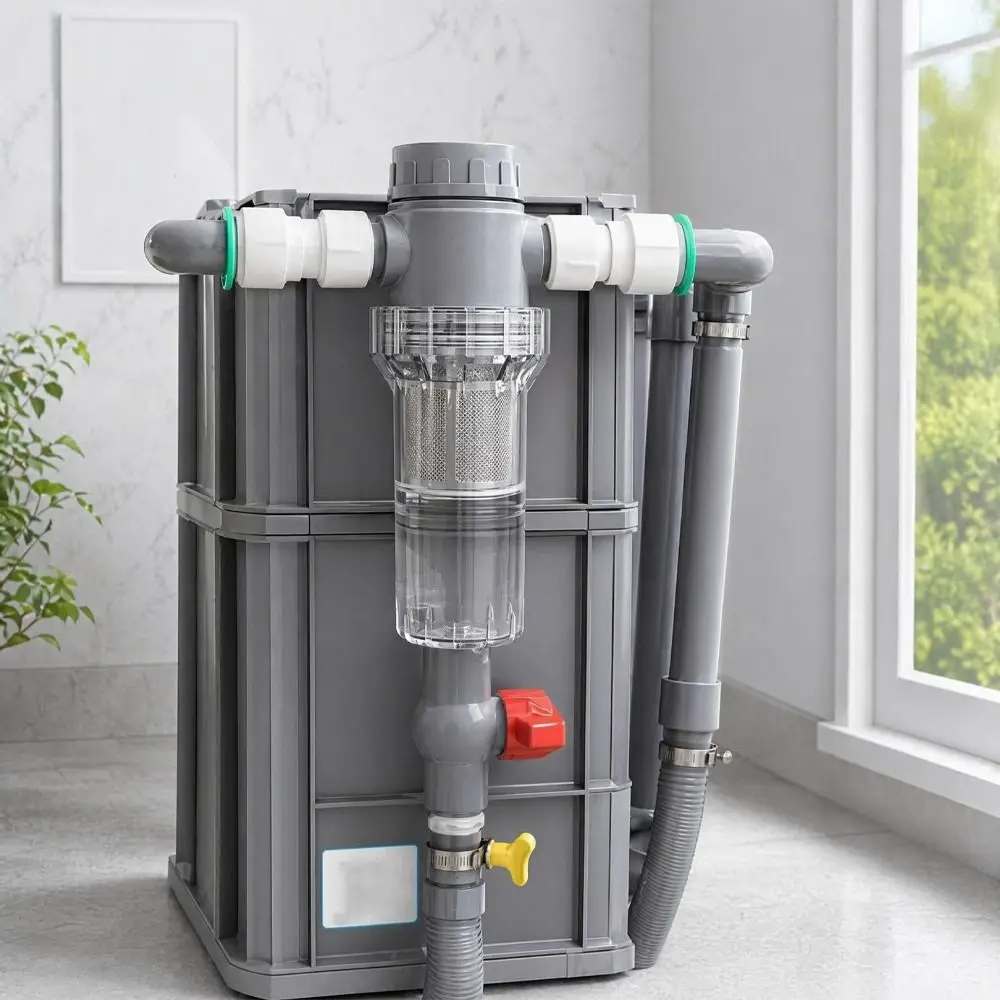 1/2 Thread Aquarium Feces Separator Stainless Steel Filter Screen Efficient Separation Fish Waste Collector Precision Filtration