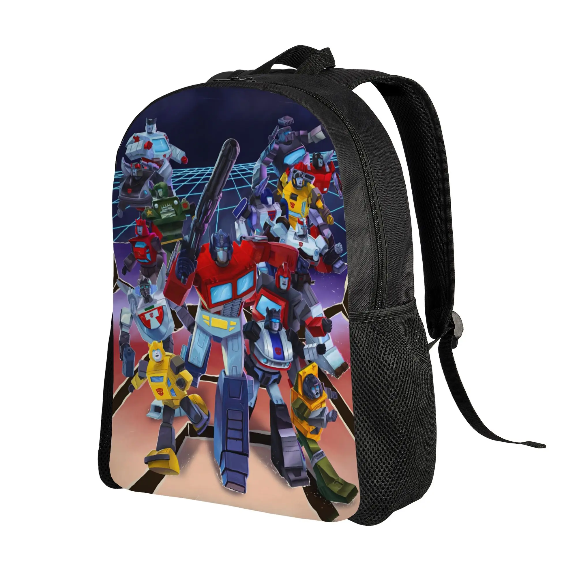 Transformered Cartoon Backpack Women Men 3d Printing Big Backpacks Polyester Casual High School Bags University Rucksack