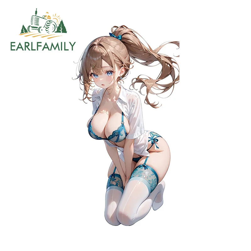 EARLFAMILY Lovely Shiina Ayase Car Stickers Nice Anime Girl Wardrobe Light Switch Decals Creative Car Refrigerator Decor