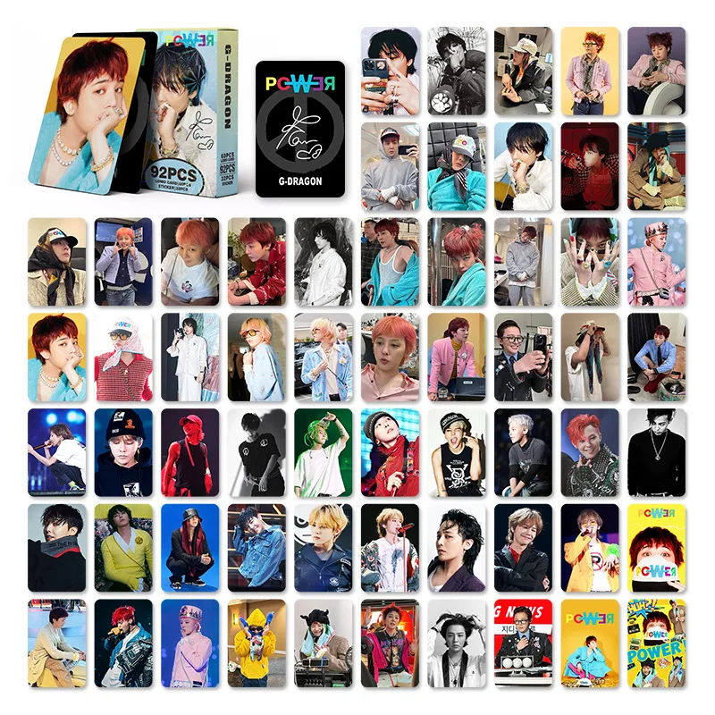 92Pcs/Set BIGBANG Idol Boy Group New Series Lomo Cards G-DRAGON TAEYANG DAESUNG HD Printd Photocards And Sticker Fans Gift