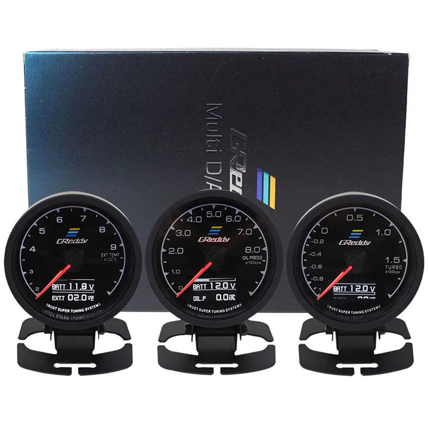 جهاز قياس جريدي 7 ألوان شاشة LCD رقمية ضغط زيت تربو درجة حرارة الماء فولت تفريغ دورة في الدقيقة الجهد وقود الهواء مقياس درجة الحرارة JDM #1