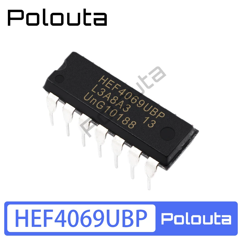 4Pcs HEF4069UBP in-line DIP14 inverter buffer Polouta