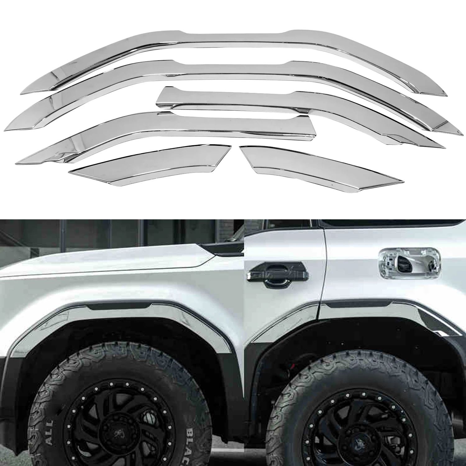 For Toyota Land Cruiser Prado J250/Lexus GX 550 2024 2025 ABS Fender Flares Arch Wheel Eyebrow Auto Wheel Lip Cover