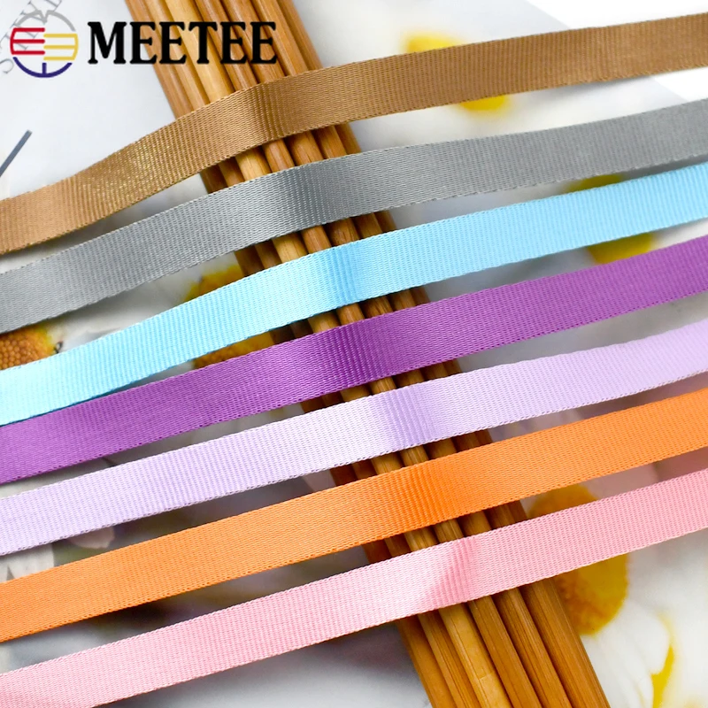 45Meters 10-20mm Nylon Webbing for Straps Bag By The Meter Belt Ribbon Bands Bias Tape Clothing DIY Sewing Accessories