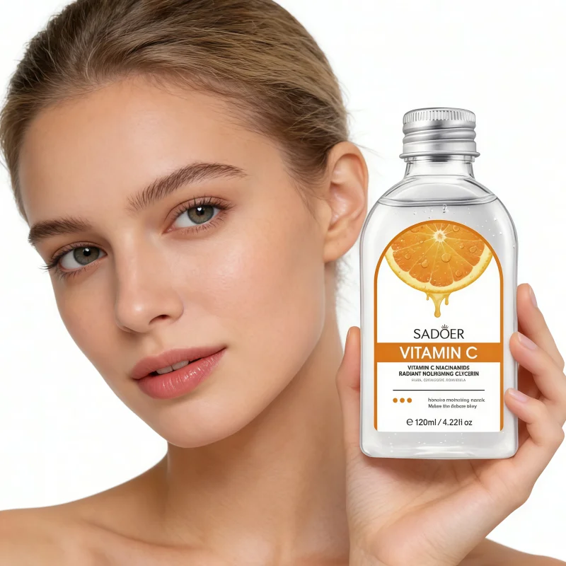 120ml Vitamin C Niacinamide Moisturizing Essential Oil, Contains Skin-Beneficial Ingredients Such as Niacinamide, Hyaluronic Acid, Glycerin, and Citrus Fruit Extracts, Penetrates Deeply into the Skin, Moisturizes and Hydrates, Has a Soft, Non-Greasy Texture, Is Easily Absorbed, and Is Ideal for Skin Care in Autumn and Winter