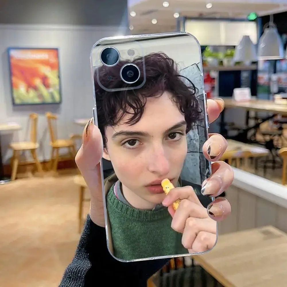 Actor F-Finn Wolfhard Phone Case For iPhone 15,14,13,12,11 Plus,Pro,Max,XR,XS,X,7,8 Plus,SE,Mini Transparent Silicone Soft