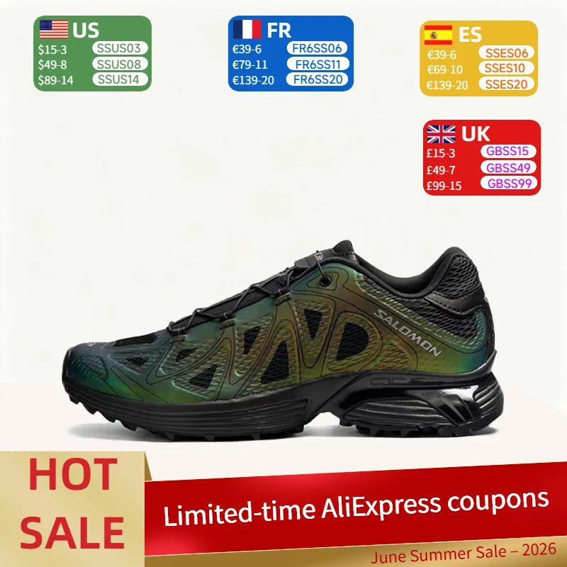 

Salomon XT-WHISPER VOID Lightweight,Soft-Feeling, Supportive, Snug-Fitting Low-Top Running Shoes (Unisex) in Aurora Green 478755