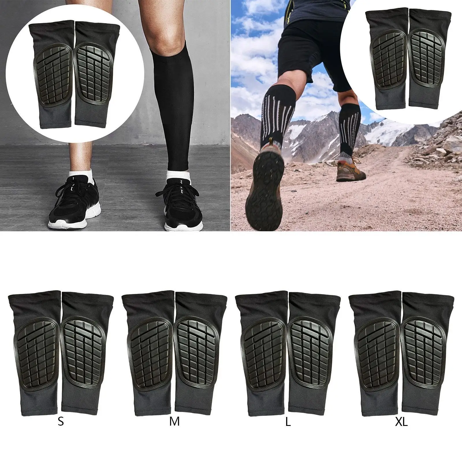 

Soccer Shin Guards for Adults Lightweight Calf Compression Sleeve Leg Cover for Running Leisure Sports Volleyball Tennis Riding