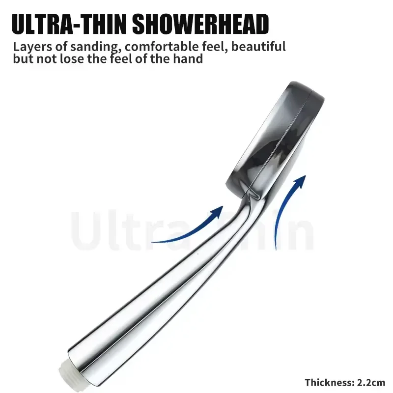 EHEH Turbo SPA Shower Head High Pressure Water Saving Pressurized ShowerHead Body Jet Shower ABS Chrome Bathroom Accessories