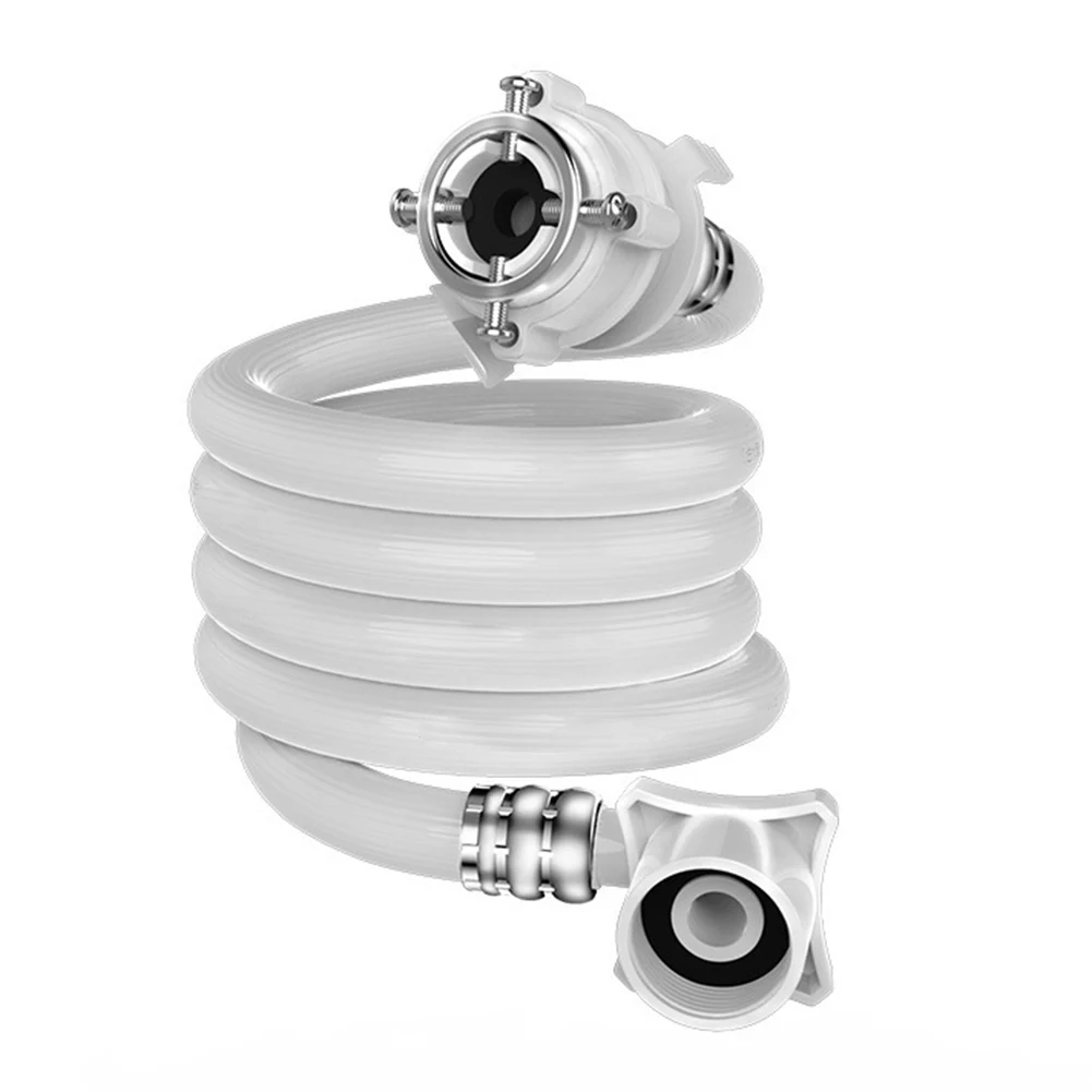 White 0.6m Flexible Plastic Water Inlet Pipe Extension Hose With Leak Proof Connector For Fully Automatic Washing Machine Parts