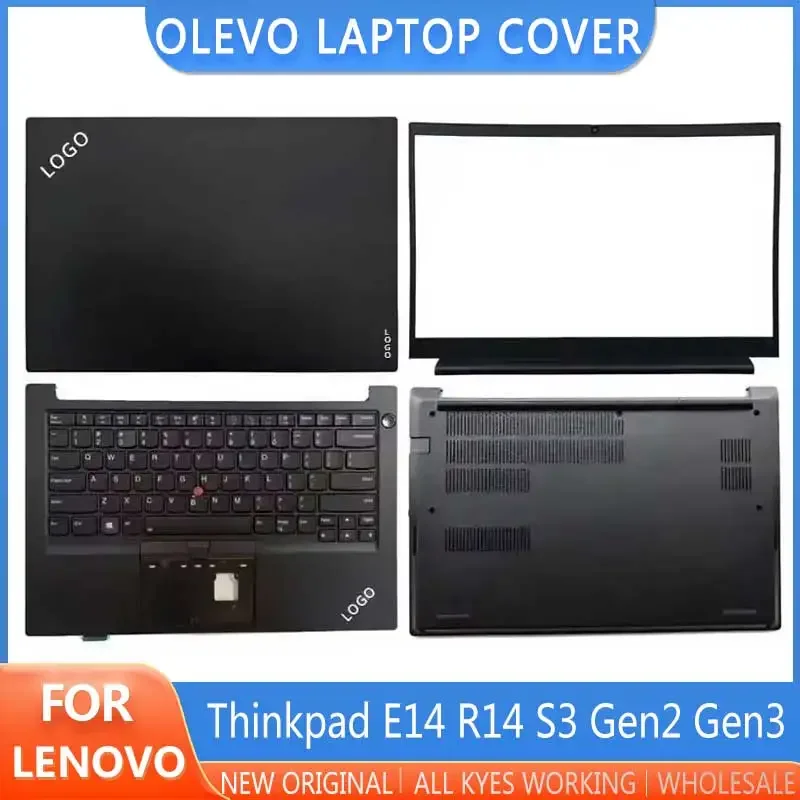 Новинка, задняя крышка для ноутбука Thinkpad E14 R14 S3 Gen2 Gen3, передняя панель, верхняя Подставка для рук, Нижняя основа, корпус, клавиатура, петли