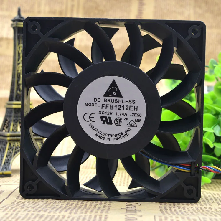 Delta 12025 12V 1.74A 12CM speed regulation, large air volume booster, chassis fan FFB1212EH