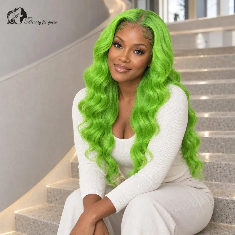 Glueless Wig Human Hair Body Wave 13x4 Lace Front Bleached Knots Middle Part Heat Resistant 180 Density Pre Plucked For Women