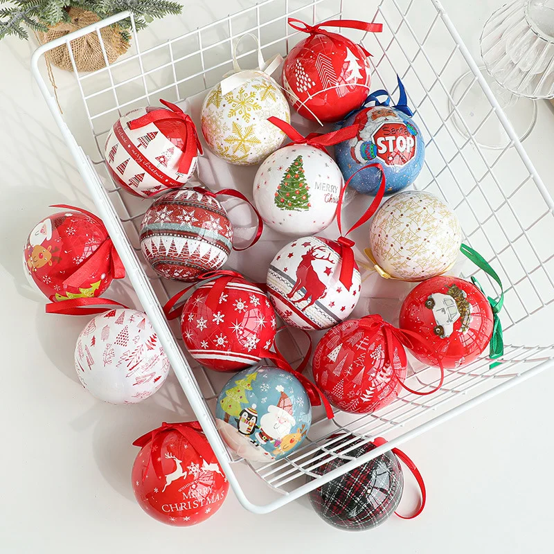 Colorful Balls 2023 Christmas Ball Ornaments Christmas Tree Decoration Ornaments 7.2CM XMAS Ball Festival Dress Up Supplies