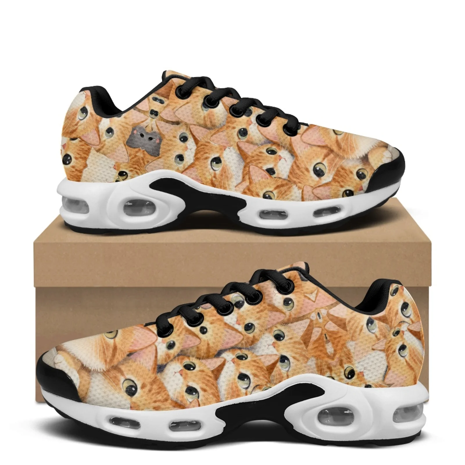 PENSTROLL Cat and Mouse Design Sleek Shoe Design Gym Training Walking Shoes for Men Mesh Air Cushion Running Shoes Tennis Shoes