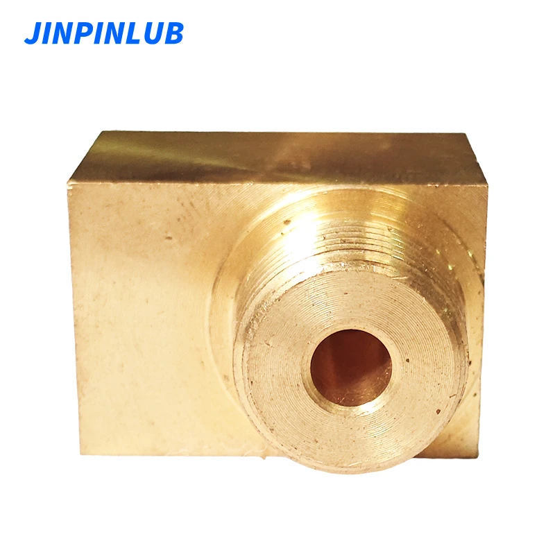 JINPINLUB Right angle copper inner elbow 90 degree pipe connector for copper aluminum nylon pipe lubrication system