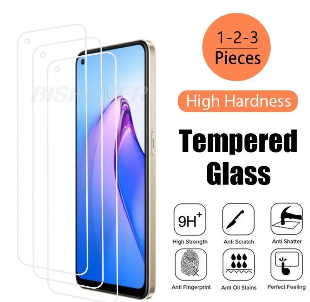 Tempered Glass Protective For OPPO Reno7 A 4G Find X5 Lite 5G Z Reno8 Pro Reno 8 7 F21 F21S K10x A16e A17 Screen Protector Film