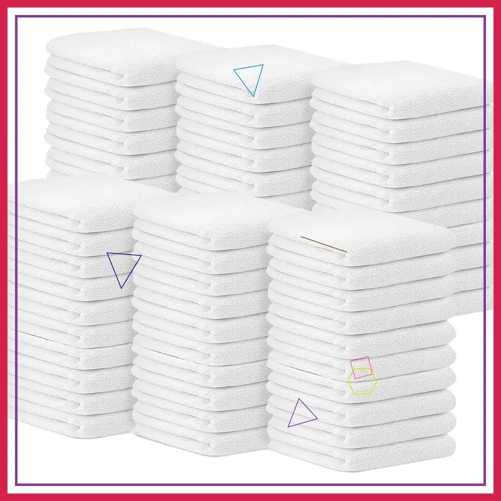 

Value Pack of 60 Terry Bar Mop Towels, 14x17 Inches, Absorbent Durable Cotton Cleaning Cloths for Multipurpose Use